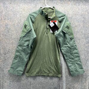 Tru Spec Shirt Men Small Green Cordura Regular 1/4 Zip Police Military Combat